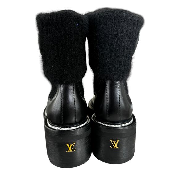 Louis Vuitton LV Beaubourg Ankle‎ Boot Black EU 38 US 7 NWOB - Picture 4 of 10